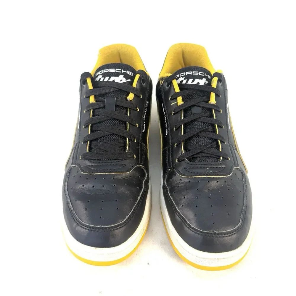 Mens Puma Porsche Legacy X Caven Shoes 8.5 308158-01 Turbo Driving Black Yellow